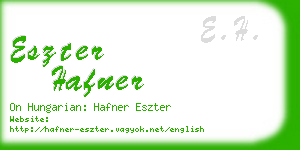 eszter hafner business card